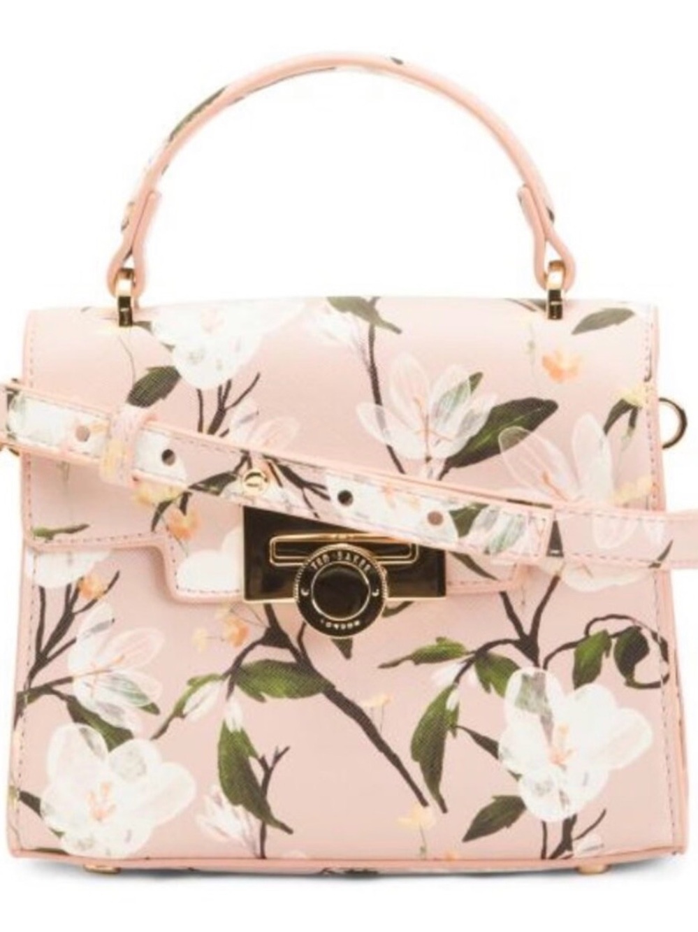 Ted Baker Pink Floral Lili Top-Handle Satchel